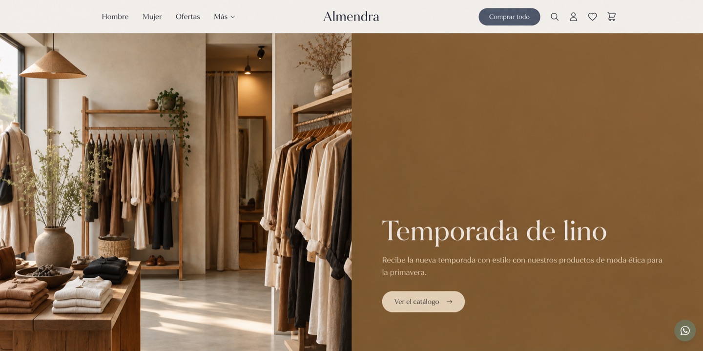 Almendra, una tienda de ropa hecha con Qpayshop